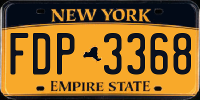 NY license plate FDP3368