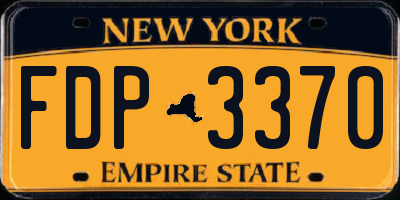NY license plate FDP3370
