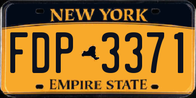 NY license plate FDP3371