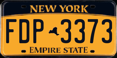 NY license plate FDP3373
