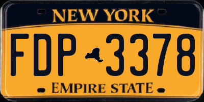 NY license plate FDP3378
