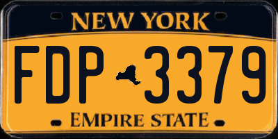 NY license plate FDP3379