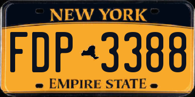 NY license plate FDP3388