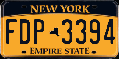 NY license plate FDP3394