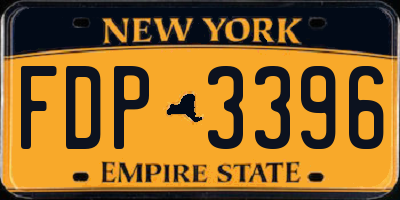 NY license plate FDP3396