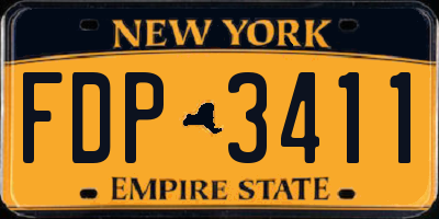 NY license plate FDP3411