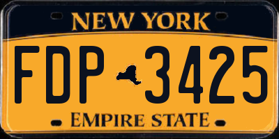 NY license plate FDP3425