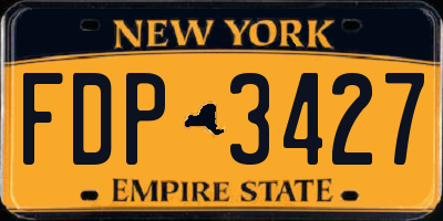 NY license plate FDP3427