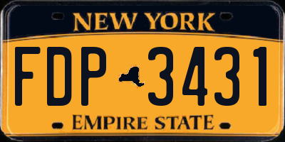 NY license plate FDP3431