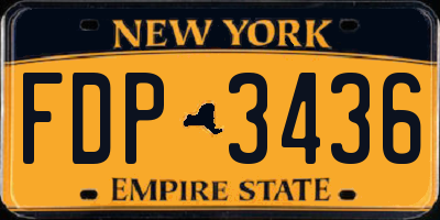 NY license plate FDP3436