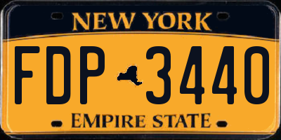 NY license plate FDP3440