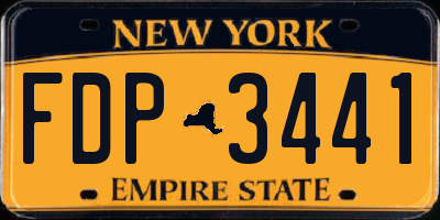 NY license plate FDP3441