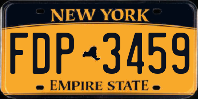 NY license plate FDP3459