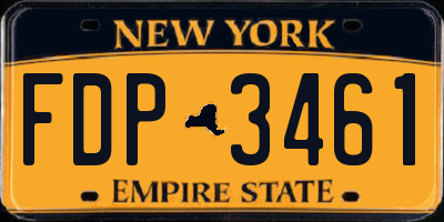 NY license plate FDP3461