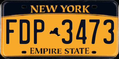 NY license plate FDP3473