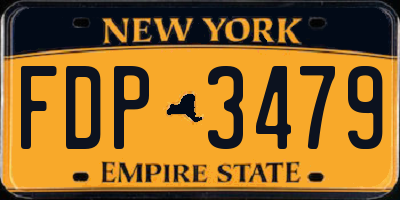 NY license plate FDP3479