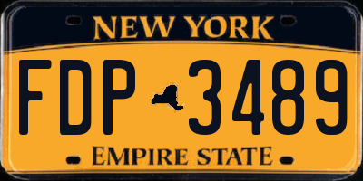 NY license plate FDP3489