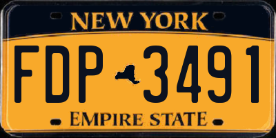 NY license plate FDP3491