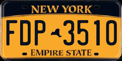 NY license plate FDP3510
