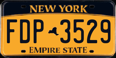 NY license plate FDP3529