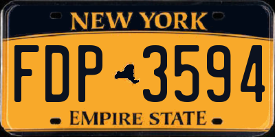 NY license plate FDP3594