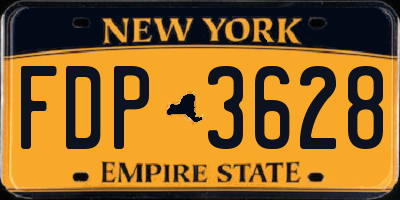 NY license plate FDP3628