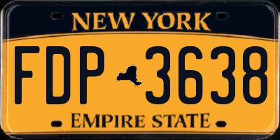 NY license plate FDP3638