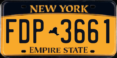 NY license plate FDP3661