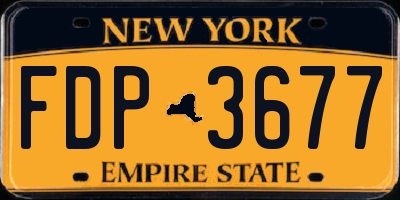 NY license plate FDP3677