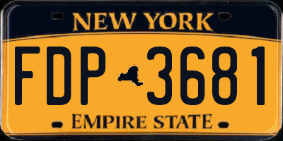 NY license plate FDP3681
