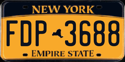 NY license plate FDP3688