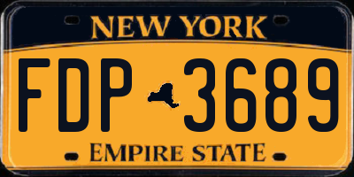 NY license plate FDP3689