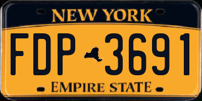 NY license plate FDP3691