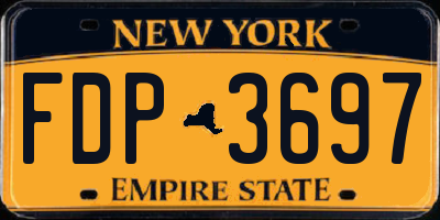 NY license plate FDP3697