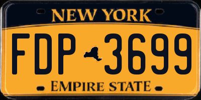 NY license plate FDP3699