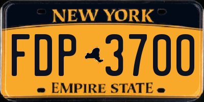 NY license plate FDP3700
