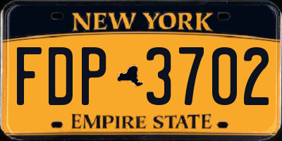 NY license plate FDP3702