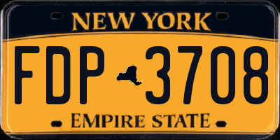 NY license plate FDP3708