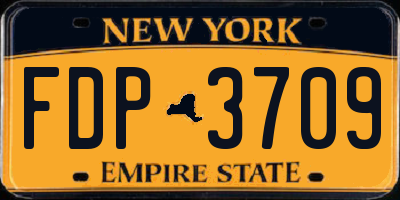 NY license plate FDP3709