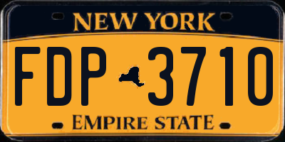 NY license plate FDP3710