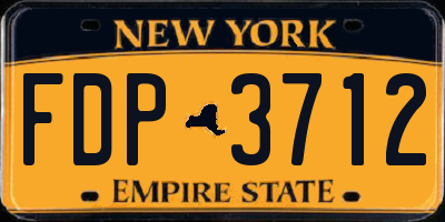 NY license plate FDP3712