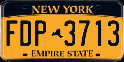NY license plate FDP3713