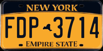 NY license plate FDP3714