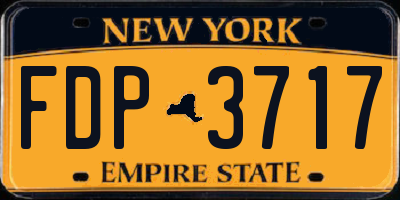 NY license plate FDP3717