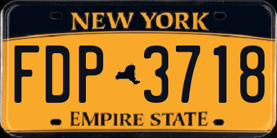 NY license plate FDP3718
