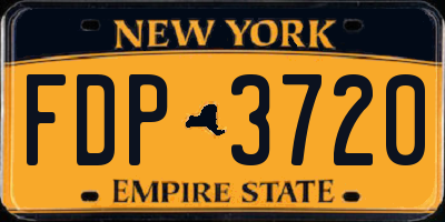 NY license plate FDP3720