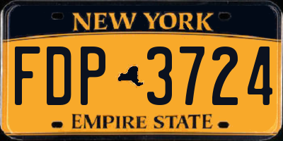 NY license plate FDP3724