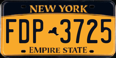 NY license plate FDP3725