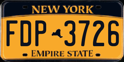 NY license plate FDP3726