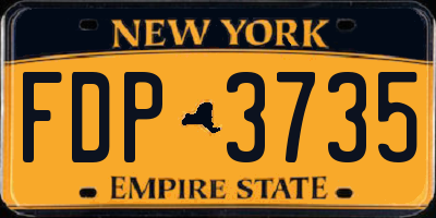 NY license plate FDP3735